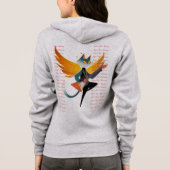 Nirvana Cat with Guitar & Wings – Women’s Zip Hood Hoodie (Rückseite)