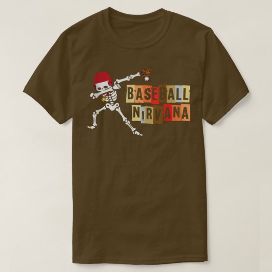 nirvana Dabbing Baseball skeleton T-Shirt (Design vorne)