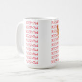 Nirvana-Katze mit Gitarre & Flügeln – Keramik-Tass Kaffeetasse (Vorderseite Links)
