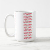 Nirvana-Katze mit Gitarre & Flügeln – Keramik-Tass Kaffeetasse (Links)