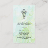 *~* Nirvana Lotus Ombre Yoga .  Heilige Geometrie Visitenkarte (Rückseite)