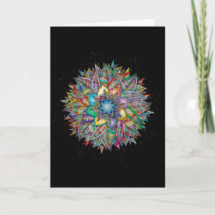 Nirvana-Mandala-Geometrie Heilige Fraktal-Kunst Yo Karte