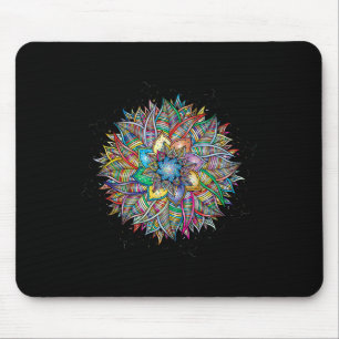 Nirvana-Mandala-Geometrie Heilige Fraktal-Kunst Yo Mousepad