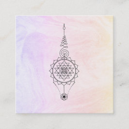*~* Nirvana Pastel Marble Reiki Healing Ombre Quadratische Visitenkarte