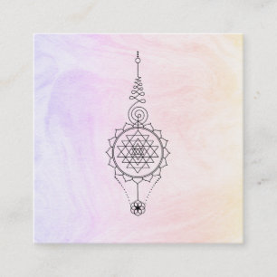 *~* Nirvana Pastel Marble Reiki Healing Ombre Quadratische Visitenkarte