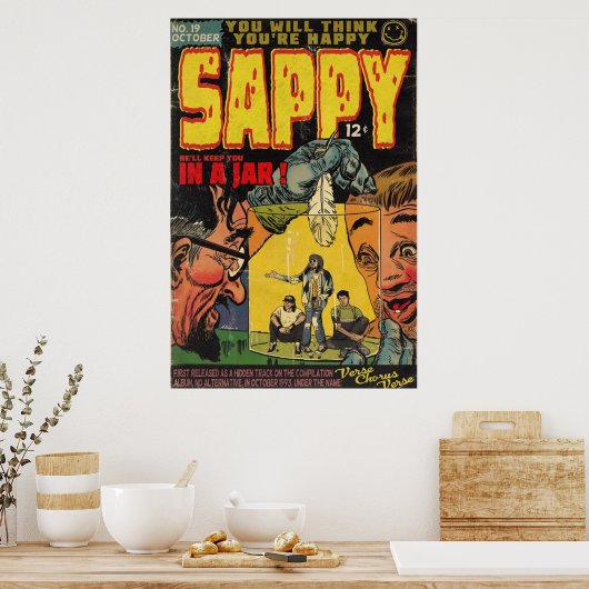 Nirvana Sappy Comic Book Parody Poster (Küche)