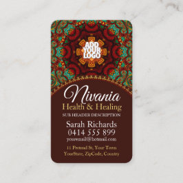 Nirvania Earth Fügen Sie Ihr Logo Mandala Wellness Visitenkarte