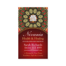 Nirvania Health & Healing New Age Business Card
