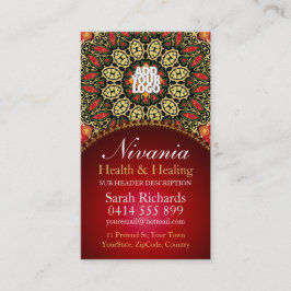 Nirvania Health & Healing New Age Business Card Visitenkarte