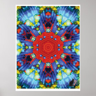 Nischen-Kinetik-Collage-Kaleidoskop-Poster Poster