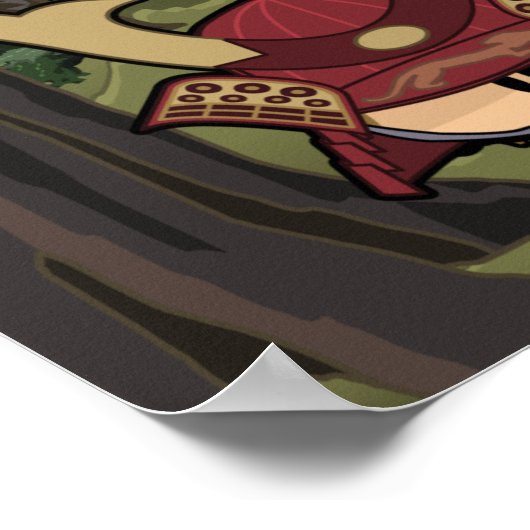 Nischen Sie sich auf den Samurai Poster (Ecke)