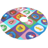 Nischen Zwarte Piet Polyester Weihnachtsbaumdecke (Schrägansicht)