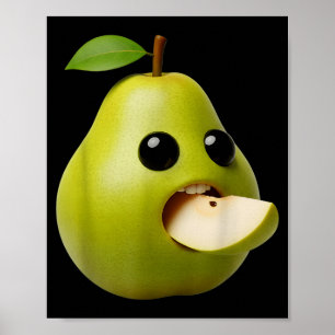 Nischenfrüchte Lustige Birnen-Meme Brainrot Surrea Poster