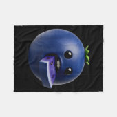 Nischenfrüchte Lustiges Blaubeer-Meme Brainrot Sur Fleecedecke (Vorderseite (Horizontal))