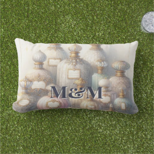 Nischenparfüm-Kollektion, Monogramm Aquarell Kissen Für Draußen
