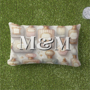Nischenparfüm-Kollektion, Monogramm Aquarell Kissen Für Draußen