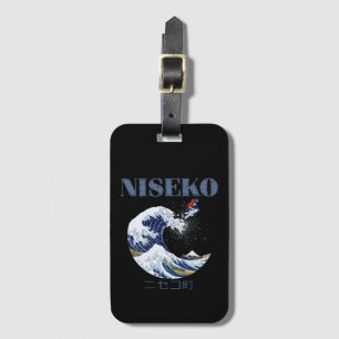 Niseko Free Rider, Vintager japanischer Art Luggag Gepäckanhänger