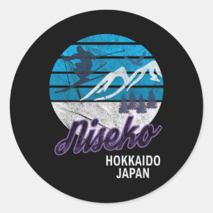Niseko Hokkaido Insel Japan Skigebiet Snowboardi Runder Aufkleber