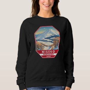 Niseko Hokkaido Japan Winter Reise Kunst Vintage Sweatshirt