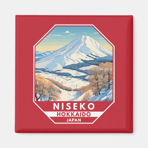 Niseko Hokkaido Japan Winterreisen Kunst Vintage Magnet