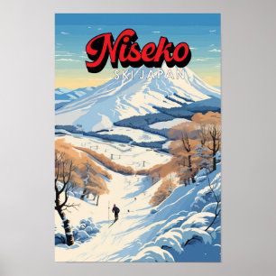 Niseko Hokkaido Japan Winterreisen Kunst Vintage Poster