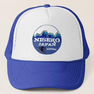 Niseko Japan blauer Skikunst-Aufzughut Truckerkappe