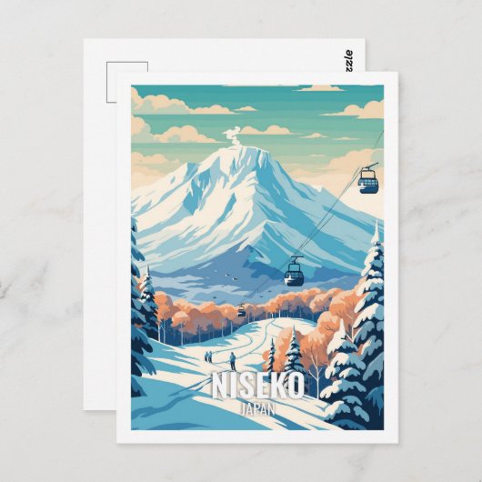 Niseko Japan Famous Travel Places Postkarte (Vorne/Hinten)