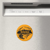 Niseko Japan Orange-Logo Kunst Andenken Magnet (In Situ (Geschirrspüler))
