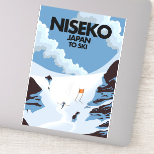 Niseko Japan Ski Print Aufkleber