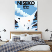 Niseko Japan Ski Print Leinwanddruck (Insitu (Schlafzimmer))