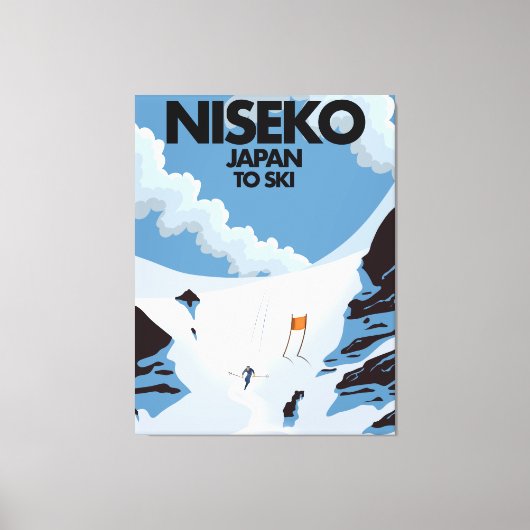 Niseko Japan Ski Print Leinwanddruck (Vorderseite)