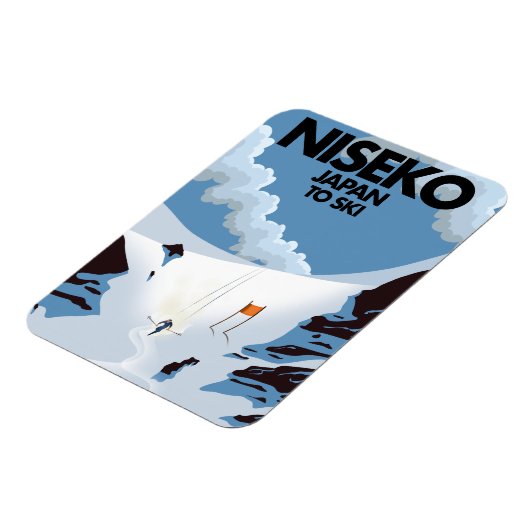 Niseko Japan Ski Print Magnet (Linke Seite)