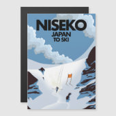 Niseko Japan Ski Print Magnetkarte (Vorne/Hinten)