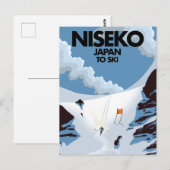 Niseko Japan Ski Print Postkarte (Vorne/Hinten)