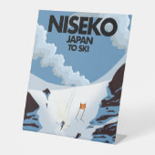 Niseko Japan Ski Print Sockelschild (Vorderseite)