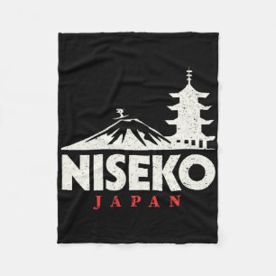 Niseko Japan Ski Resort Retro Skifahren Snowboarde Fleecedecke