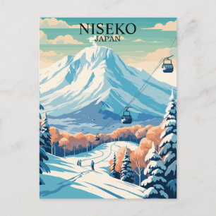 Niseko, Japan: Skitour Vintage Postkarte
