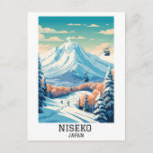 Niseko Japan Winterreise Postkarte (Vorderseite)