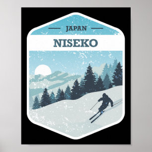 Niseko Ski Resort Japan Hokkaido Insel Snowboardi Poster