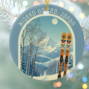 Niseko United Japan Hokkaido Ski-Souvenir Keramik Ornament