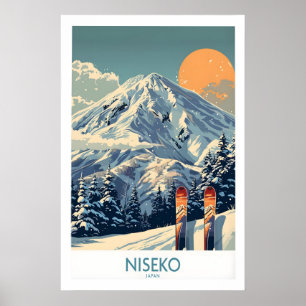 Niseko-Wandkunst-Ski-Poster 1 Poster