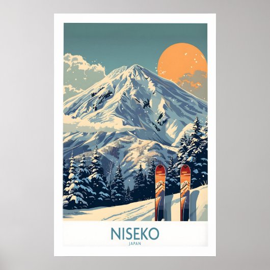 Niseko-Wandkunst-Ski-Poster 1 Poster (Vorne)