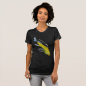 Nishikigoi Yellow koi Japanische Aquarellfische T-Shirt (Vorne ganz)
