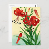 Nishimura Hodo Tiger Lilies Shin Hanga Blume Postkarte (Vorne/Hinten)