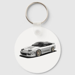 Nissan 240sx handgezeichnete Kunstwerke Schlüsselanhänger