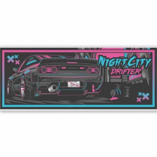 Nissan 240sx s13 aufkleber (Vorderseite)