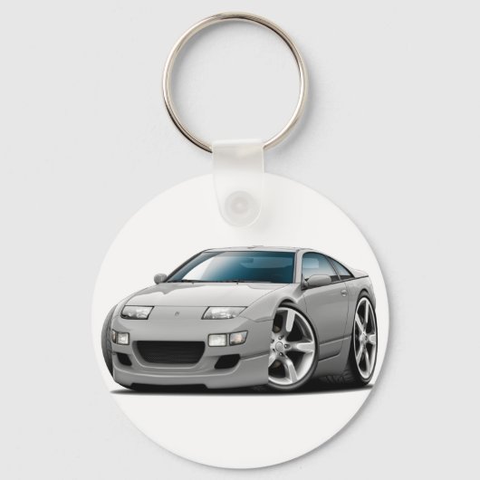 Nissan 300ZX Silber Car Schlüsselanhänger (Vorderseite)