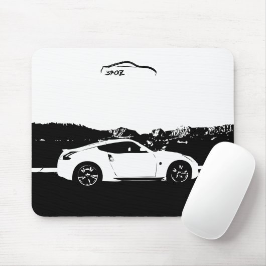 Nissan 370z Mousepad mit schwarzem (Mit Mouse)