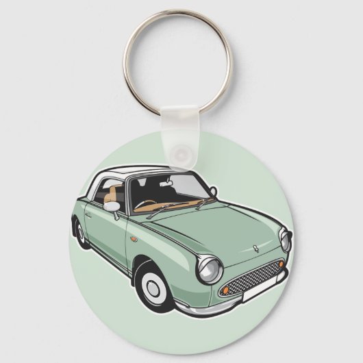 Nissan Figaro Emerald Green Schlüsselanhänger (Vorderseite)