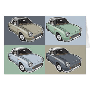 Nissan Figaro in vier Farben